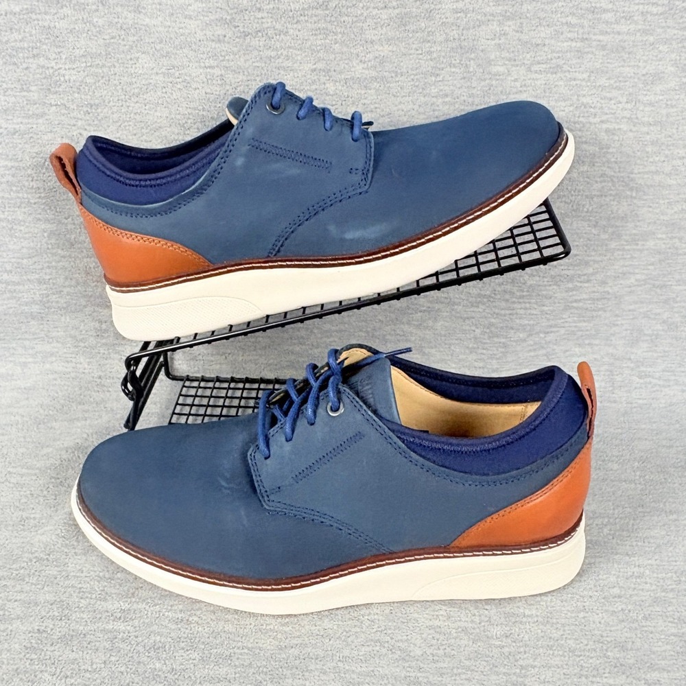 Samuel Hubbard Rafael Lace Up Shoes Mens 9.5 W Blue Navy Nubuck Leather Lace Up